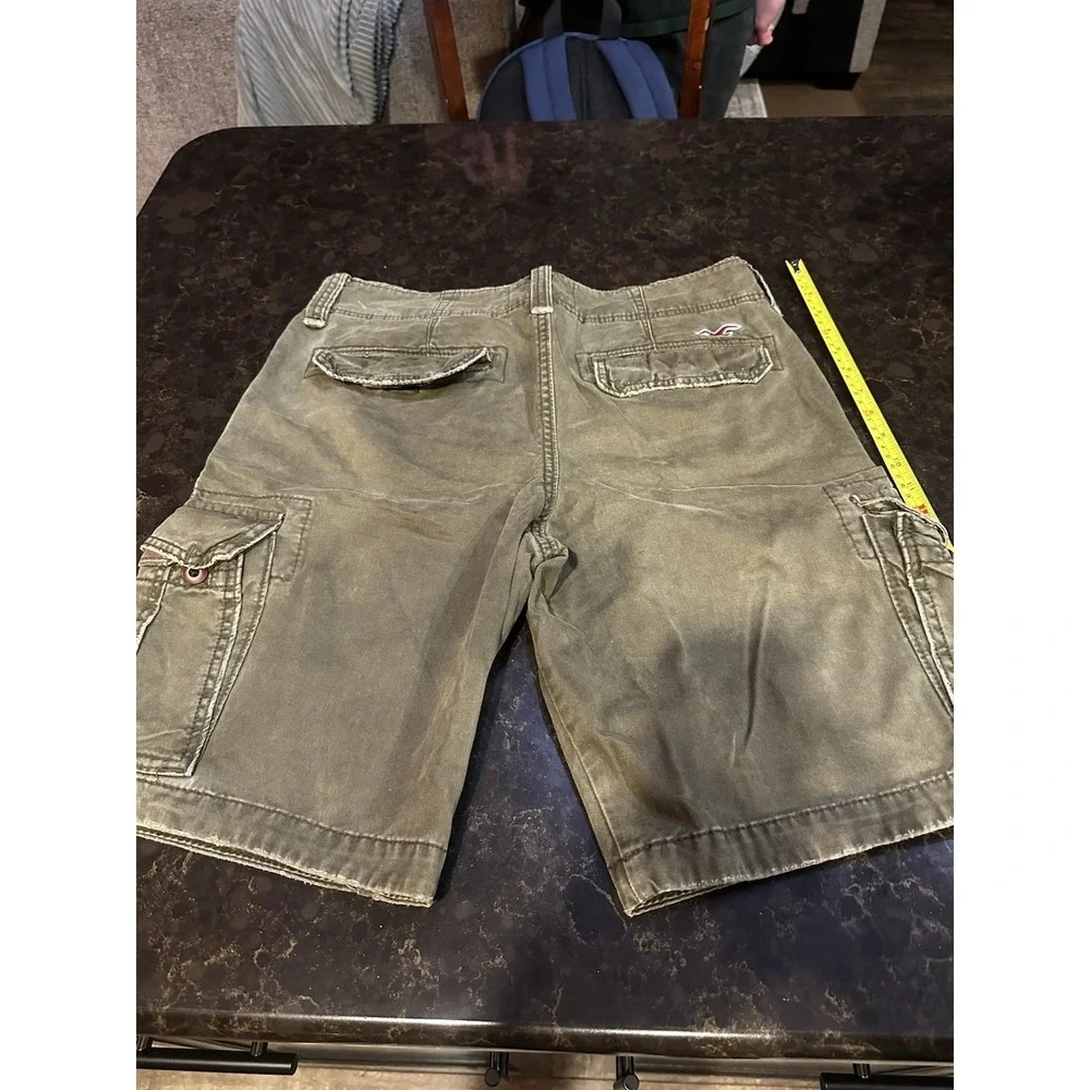Vintage Hollister Mens Size 30(actual 32) Waist Cargo Shorts Army/olive GreenY2K